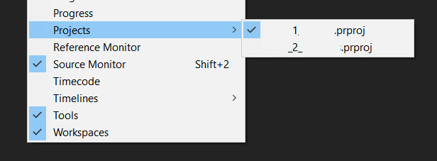 Viewing multiple projects