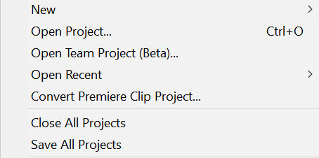 Viewing multiple open projects