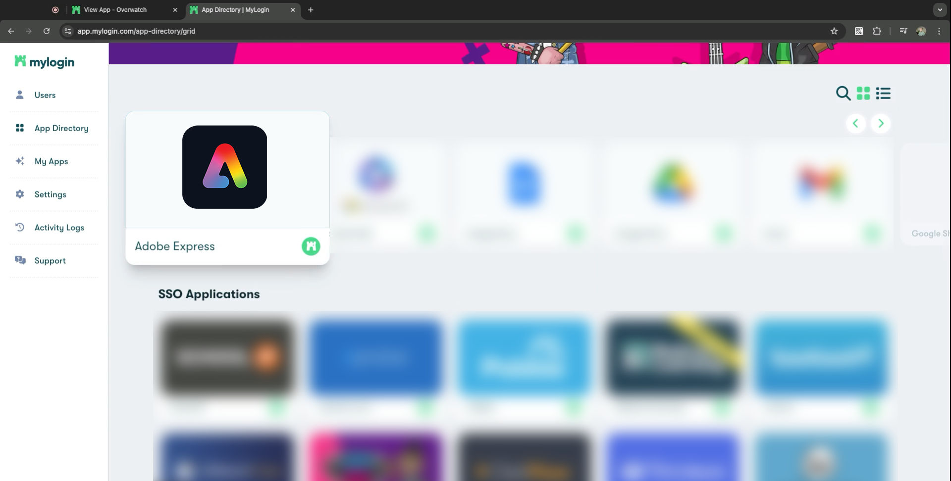 mylogin App Directory
