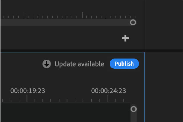 Update available notification indicating that the collaborator has published the sequence
