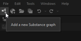 New Substance graph dialog - Create from main toolbar