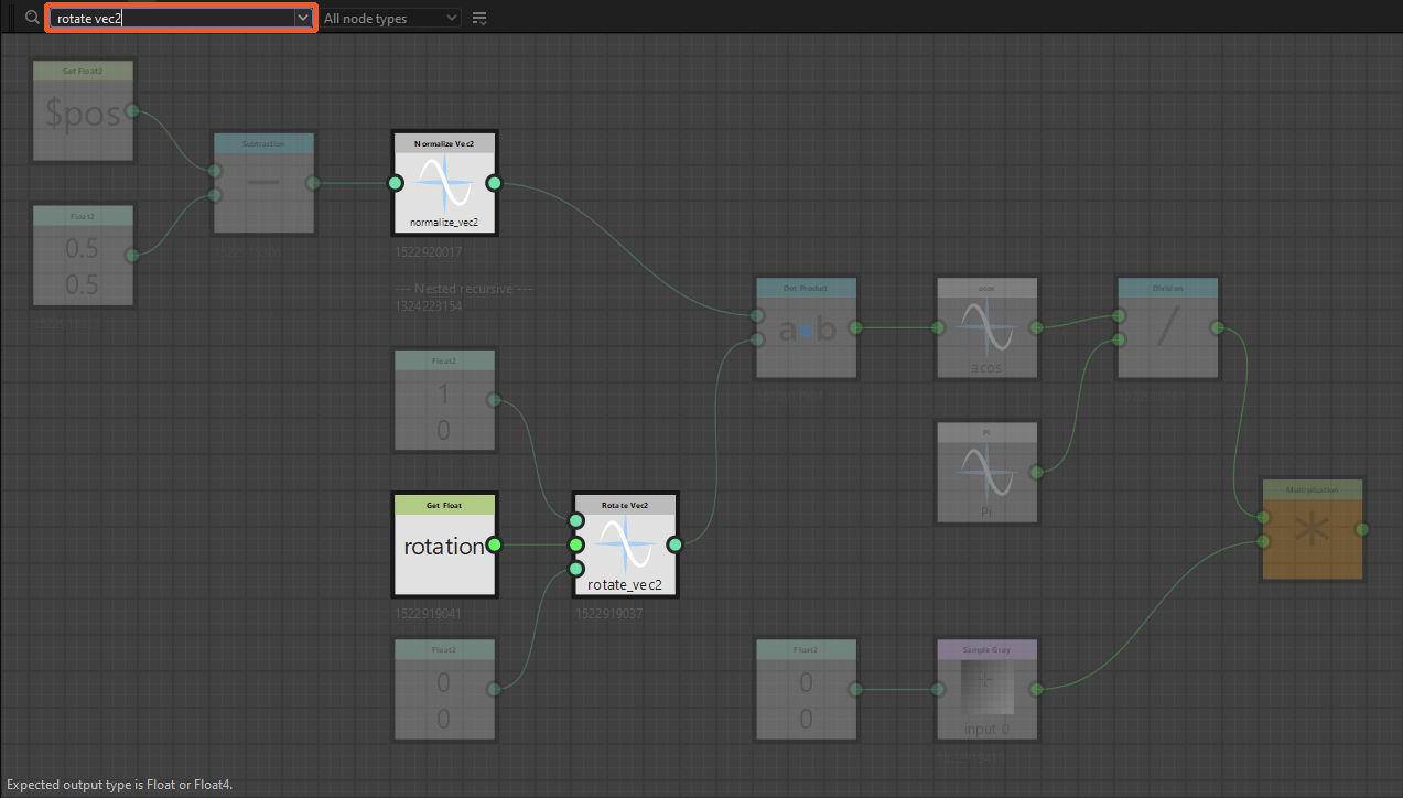 Node finder: Fuzzy mode