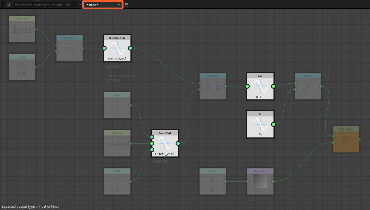 Node finder: Searching by 'Instance' type (function)