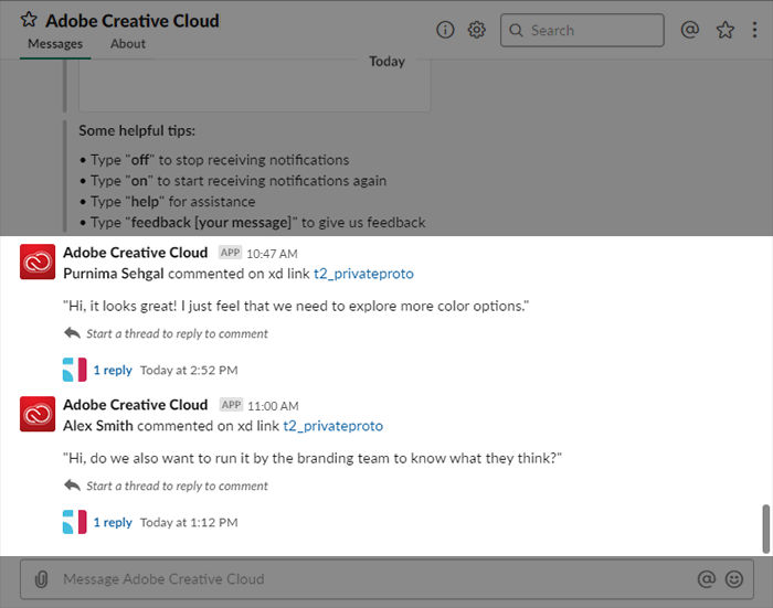 XD 原型上有評論的通知
