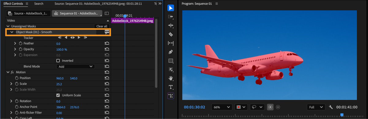 Object Mask set to Smooth mode showing soft, blended edges around fine details like hair.