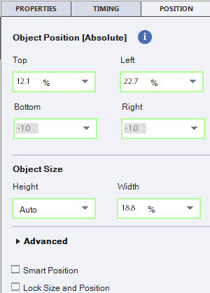 Object position properties