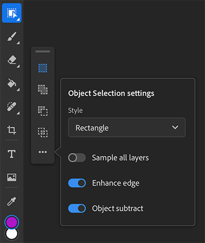 Object selection tool