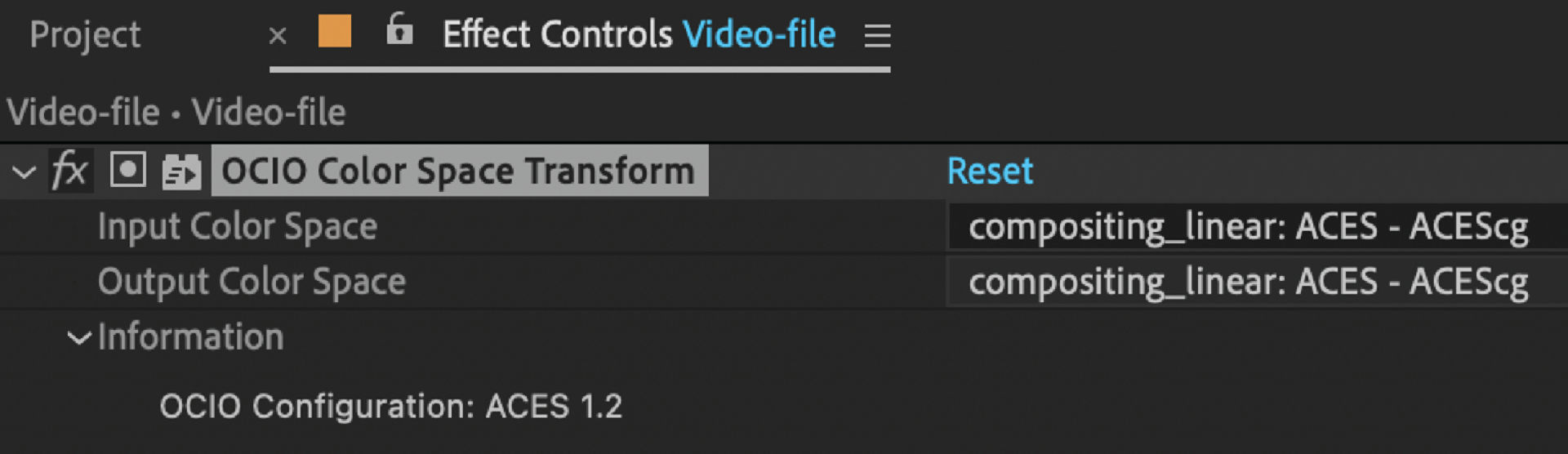 OCIO Color Space Transform 