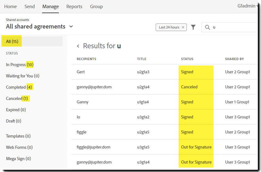 Search - All table