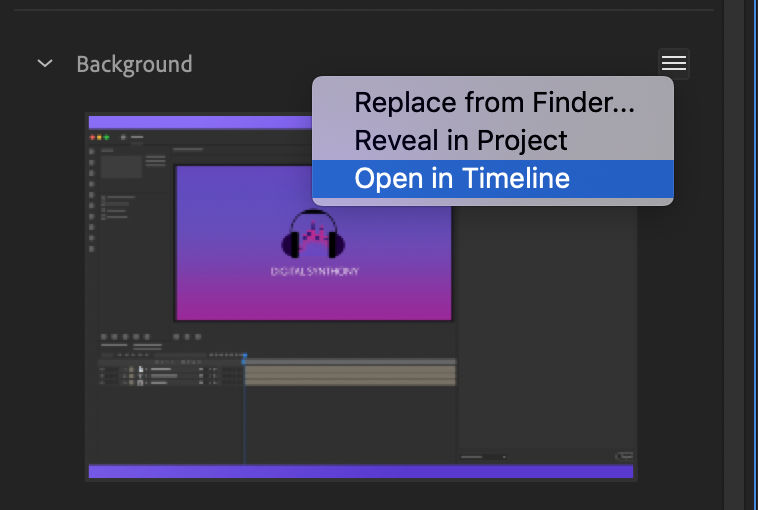 Open replaced media in timeline to edit it further