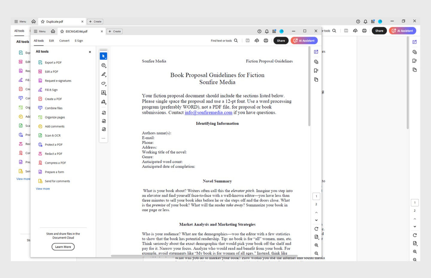 Document opens in new window in Acrobat