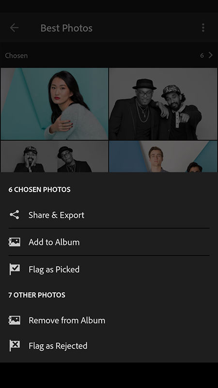 Best photos menu options