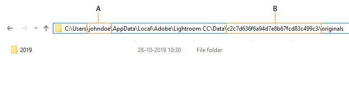 originals folder location on Windows 
