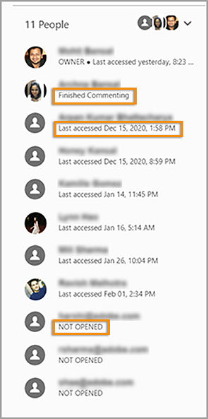 You will no longer be able to view other collaborator's status