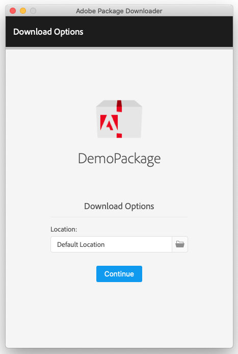 Download package options