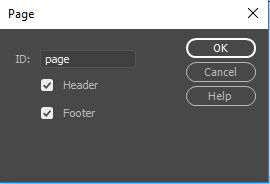 The page dialog box