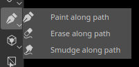 Screenshot of the tool's toolbar showing the different path tool modes