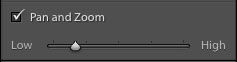 Lightroom Pan and Zoom slider preference