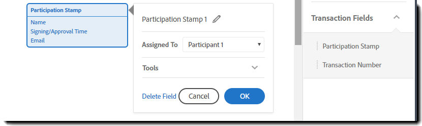 Participation Stamp Properties