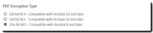 PDF Encryption Type