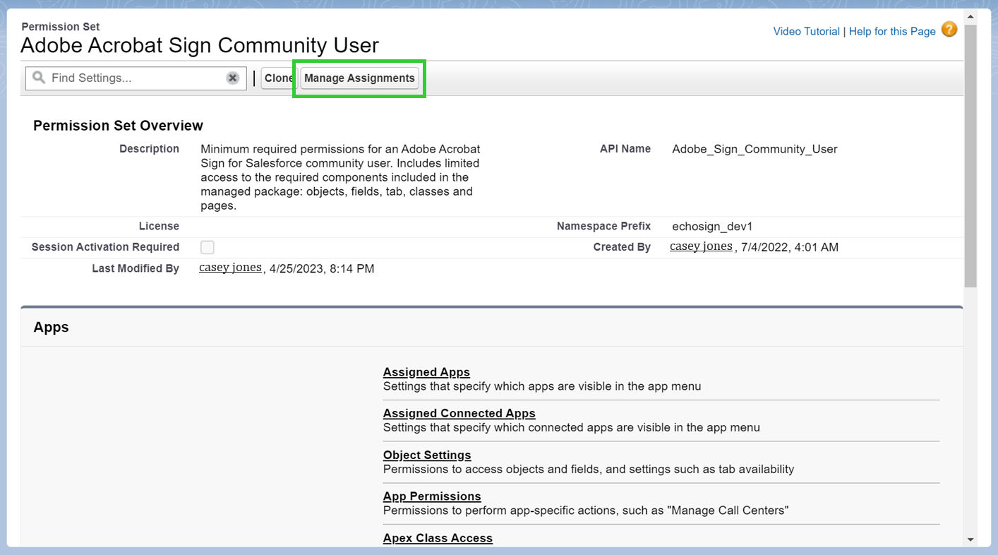 Enable permissions set for community user