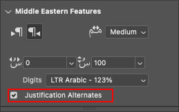 Justification alternates