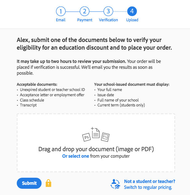 Document submit