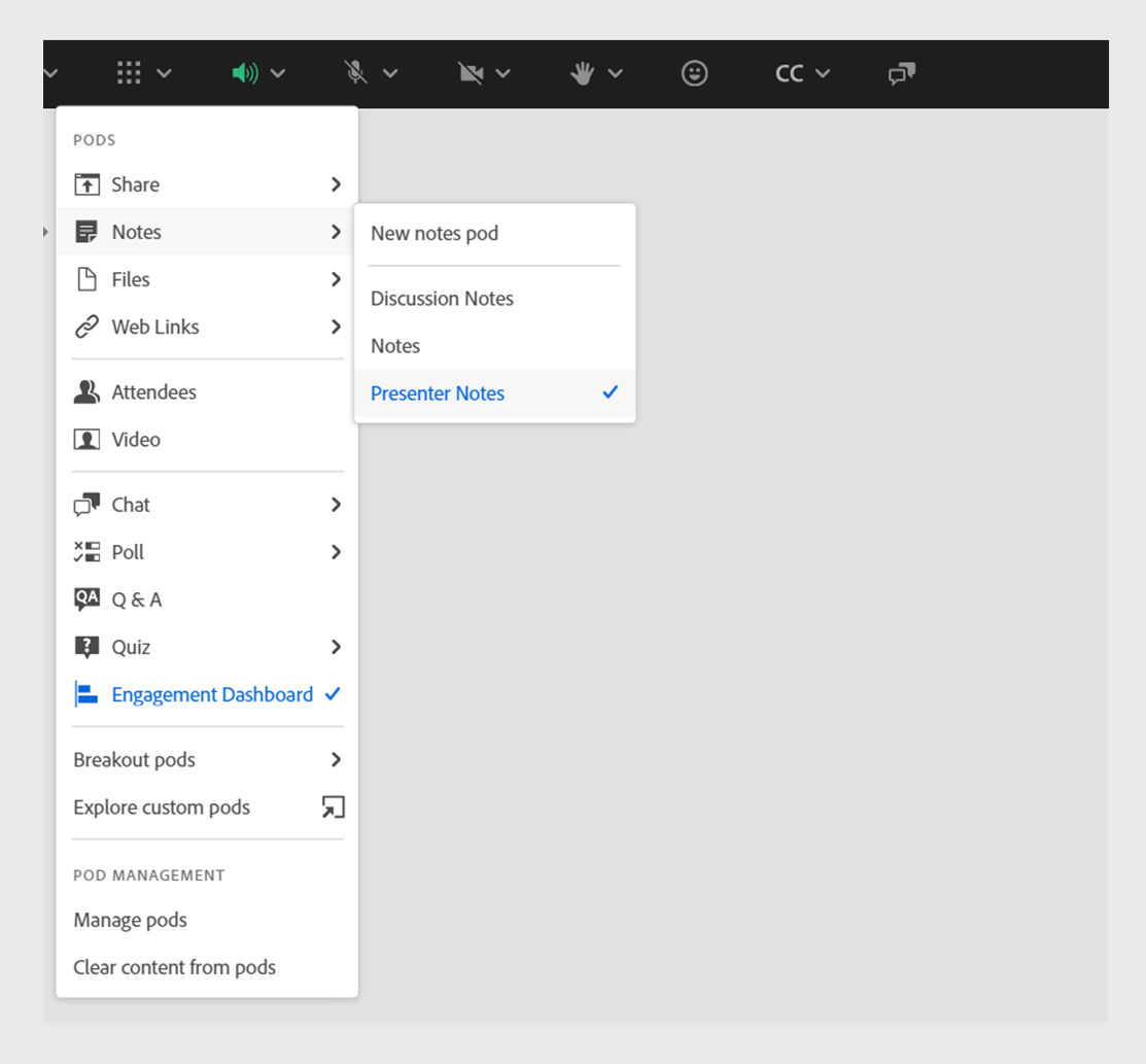 Add pods to the meeting layout