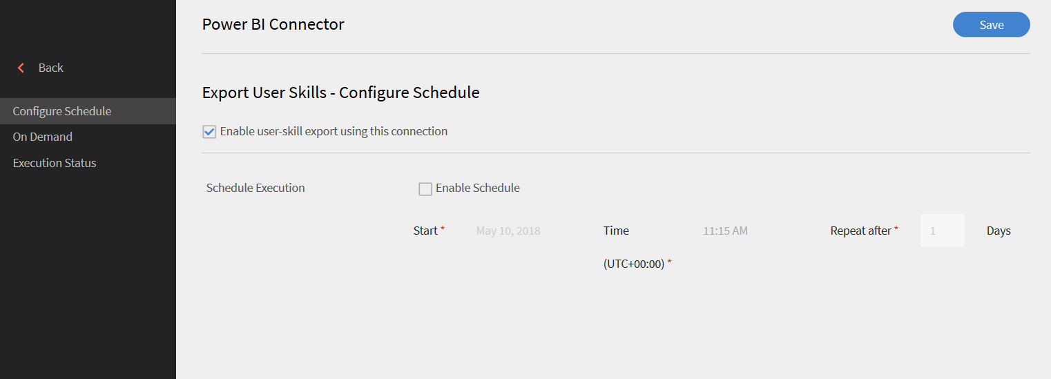 Export configure