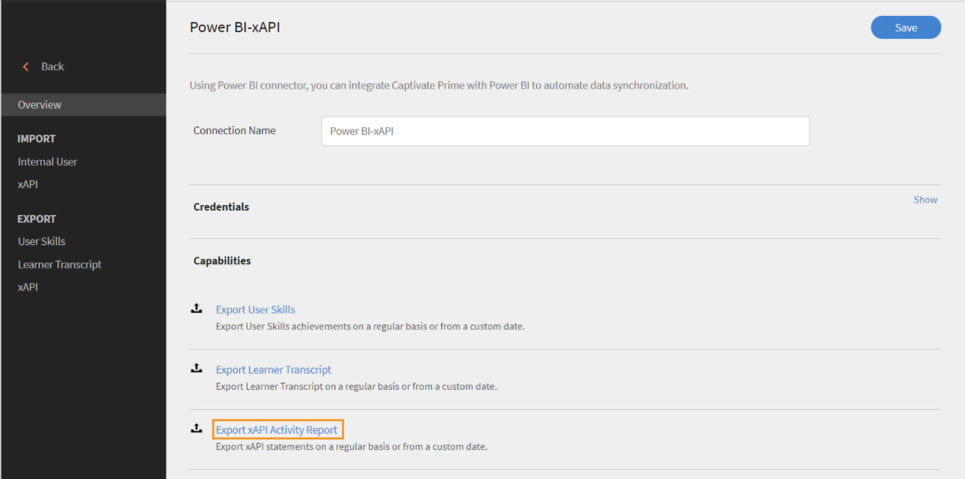 PowerBI - Export xAPI Activity Report