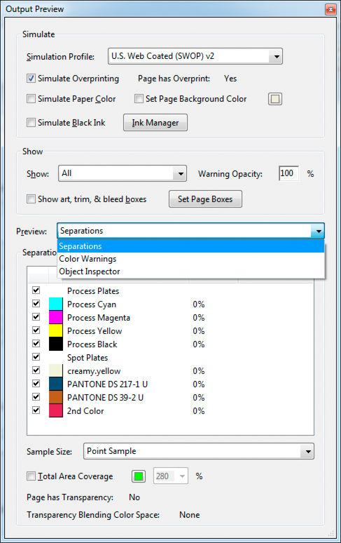 Output Preview dialog box 