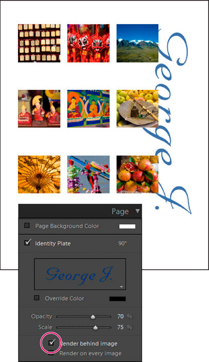 Lightroom Classic CC Render Behind Image option