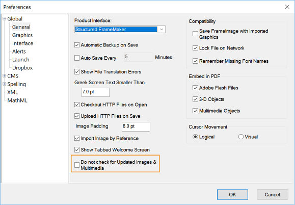 Preference to restrict frequent file check on network drive