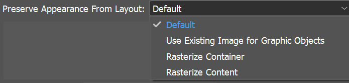 Object Export Options