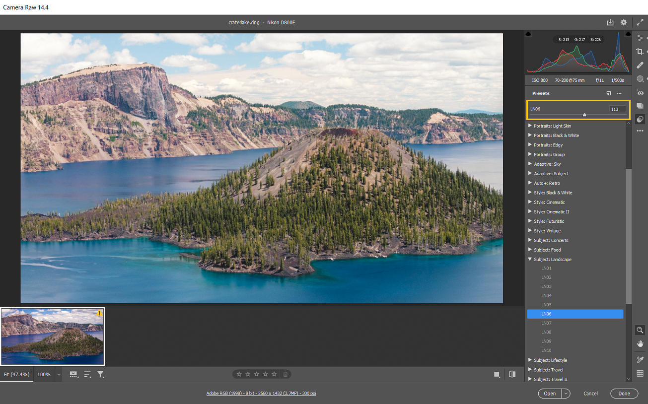 Introduction to Camera Raw files for Photoshop CC