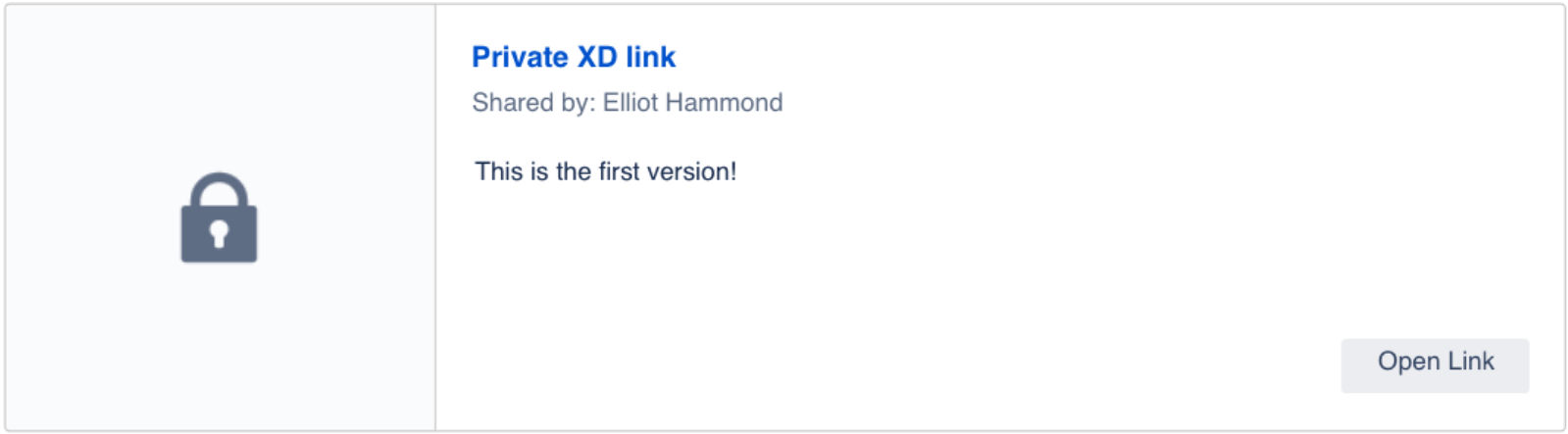 A private or password protected design spec or a prototype