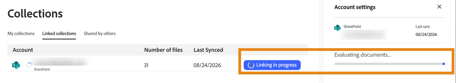 The upload tracker highlighting how man y documents are left to be uploaded.