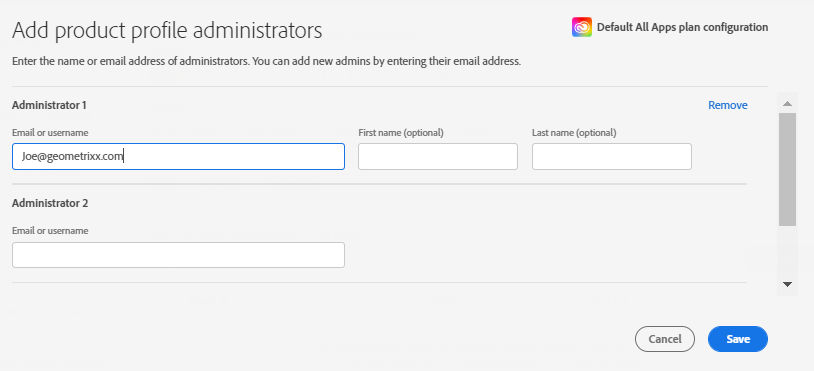 Add product profile admins