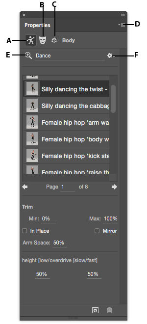 Animate the 3D character in Photoshop