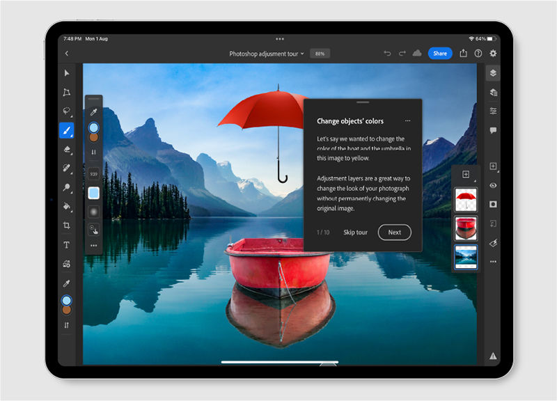 Find new Learn Tutorials in-app