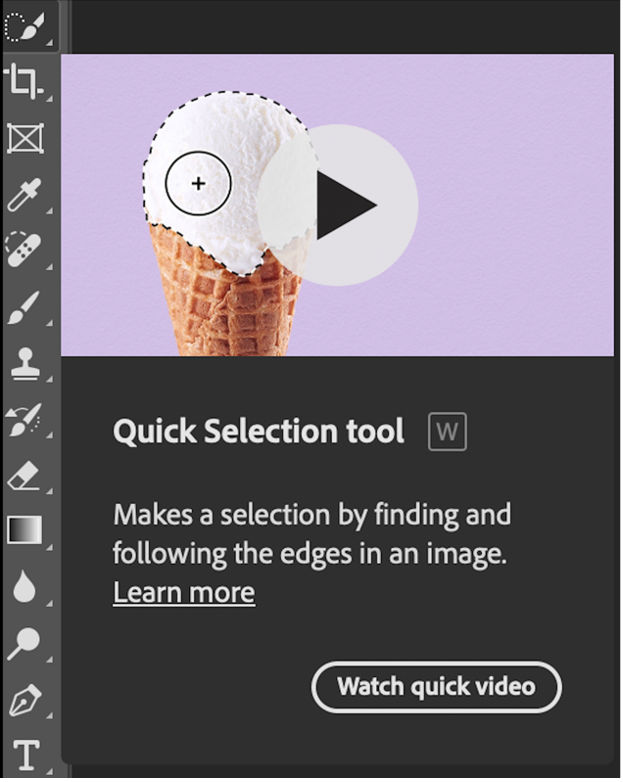 Videos in the Photoshop application for new users