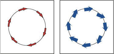패턴 브러쉬의 화살표