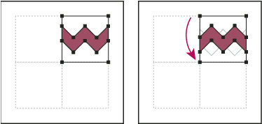 Pasted tile (left) compared to the same tile rotated 180° (right)