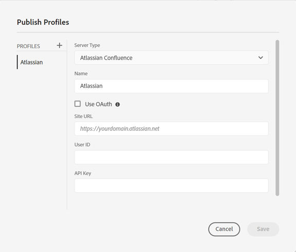 publish profile using OAuth