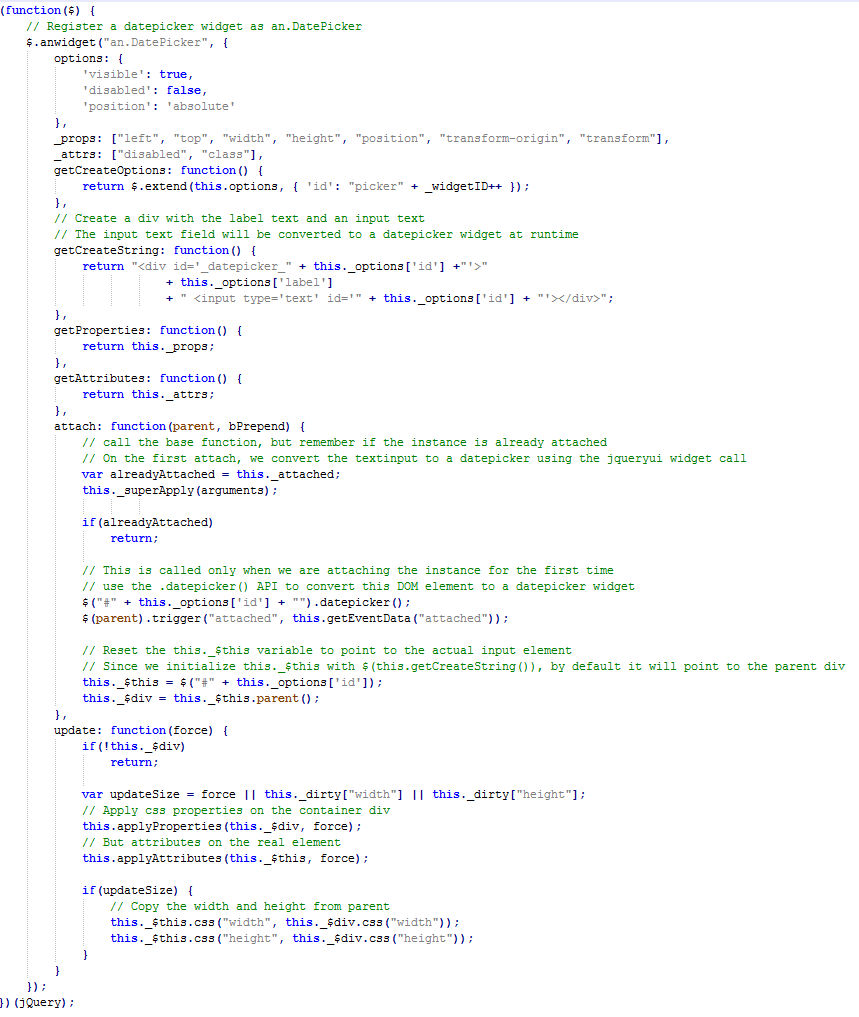 Main source file: src/datepicker.js.
