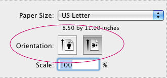 Select the new page orientation and click OK.
