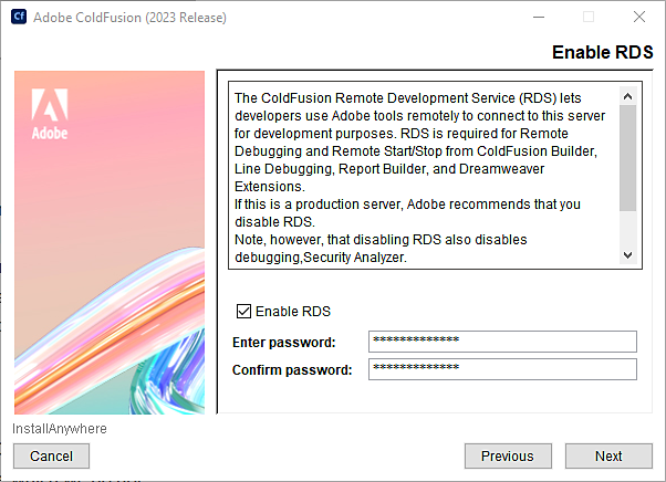 Enable or disable RDS