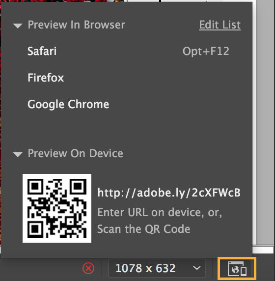 Real-time preview on device