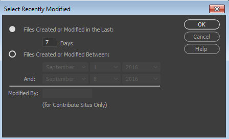 Finding recently modified files