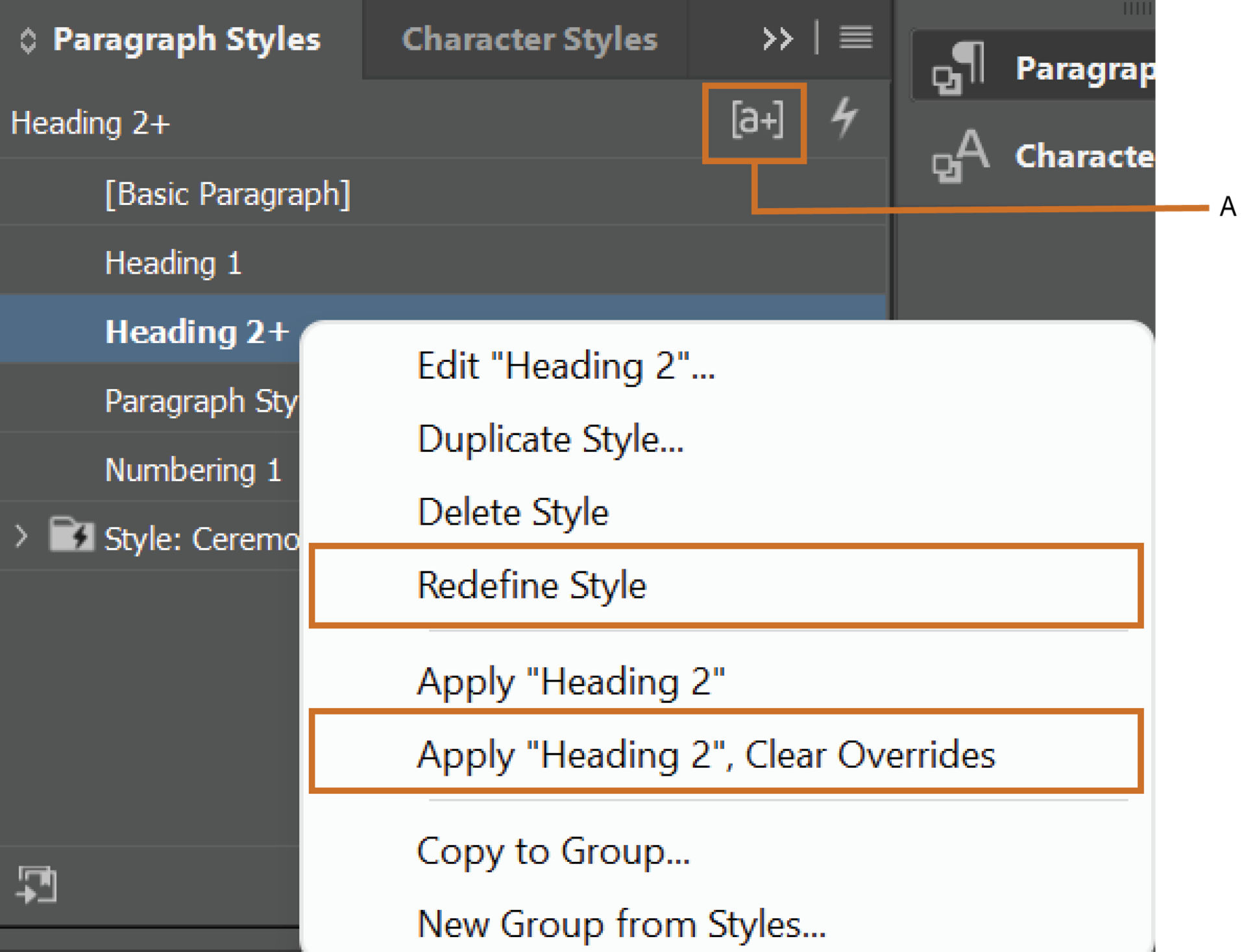 Basics of paragraph and character styles